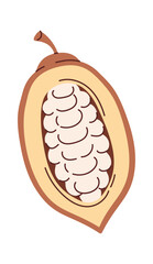 Cocoa fruit cartoon chocolate beans