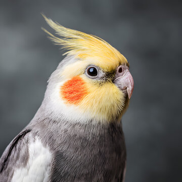 Love and Loyalty with Cockatiel Soft Light Background for Emotional Pet Storytelling captures the delicate bond between human companion bird.gentle presence the cockatiel, perched with trust affection