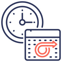 Obraz premium Long Term Dual Tone Icon