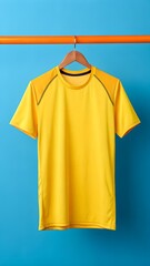 Yellow T-shirt on hanger