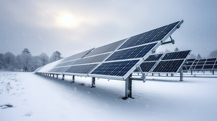 wind solar panels winter