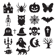 Fototapeta premium Vector Halloween Icons Set for Design Projects