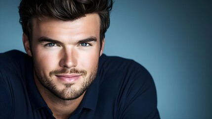 Obraz premium Man, Male, Portrait, Confident Young Man Portrait