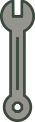 Combination Wrench Icon For Professional Garage Interfaces