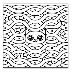 vector illustration of a coloring page