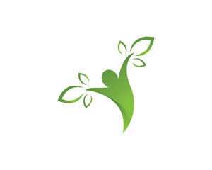 Human character logo sign illustration vector design