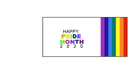 2d illustration happy pride month