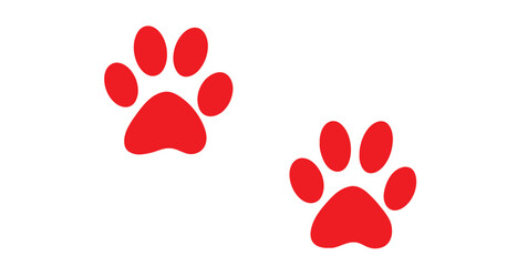 Red  footprint animal