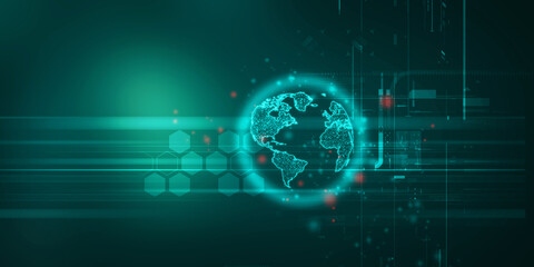 2d illustration world map abstract background
