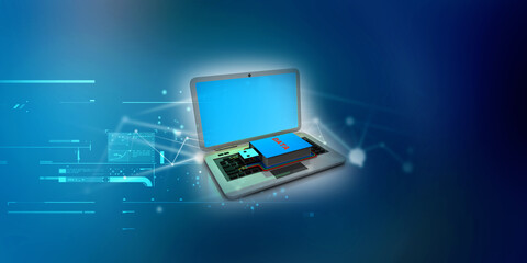 3d rendering data sharing in laptop
