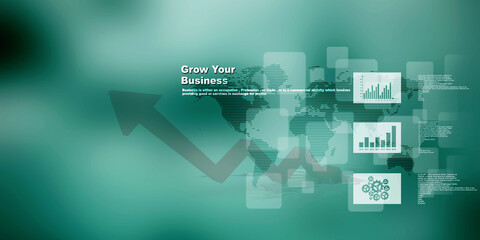 2d illustration Stock market online business concept. business Graph 