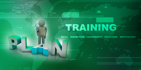3D illustration business plan concept