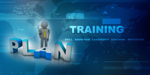 3D illustration business plan concept