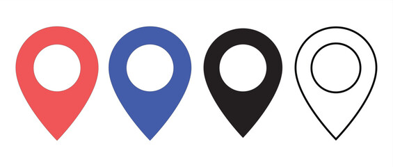 location icons set