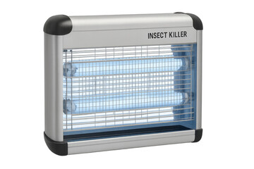 Fototapeta premium Electric insect killer lamp with blue light on transparent background
