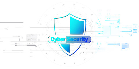 2d illustration abstract Cyber security
