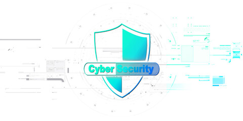 2d illustration abstract Cyber security
