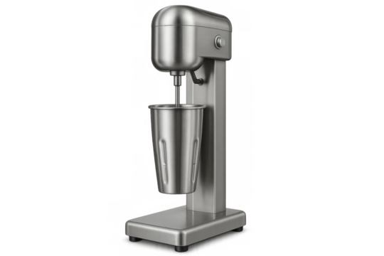 Professional milkshake mixer machine on transparent background