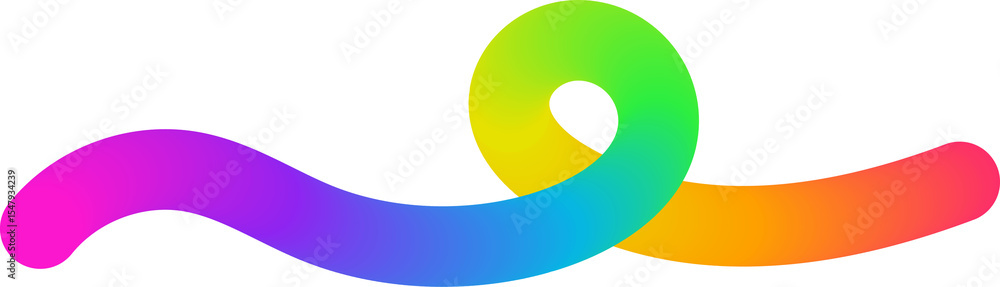 Poster color gradient line. abstract wavy shape. rainbow ribbon design. organic curved element. fluid brigh