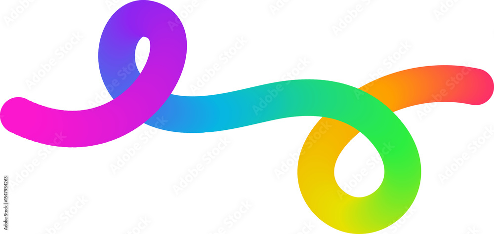 Poster color gradient line. abstract wavy shape. rainbow ribbon design. organic curved element. fluid brigh