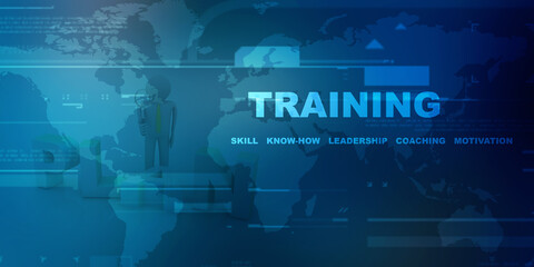 2d illustration  business Training concept
