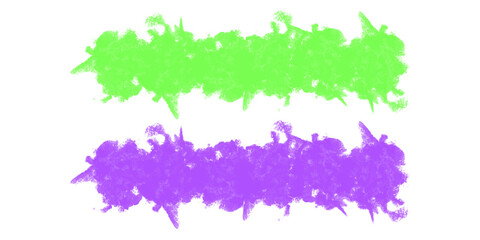 Abstract Lime Green and Lavender Brush Strokes