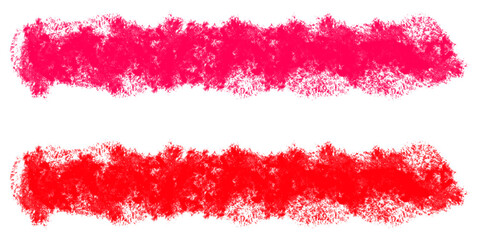 Two Red Paint Stroke: Two abstract brush stroke with vibrant red hue, evoking energy and motion on canvas.