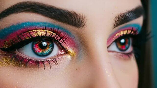 Eye Makeup Transformation: From Bold Colors to Glamorous Gold and Pink Shades