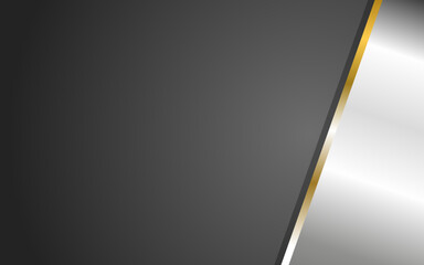 metal background with gold ribbon