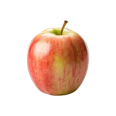 A perfectly ripe red apple isolated on a solid black background for healthy concepts