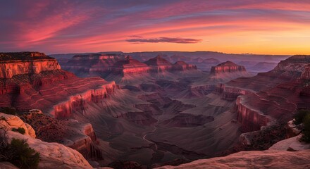 Grand Canyon Sunset Breathtaking Panorama of Arizona's Natural Wonder