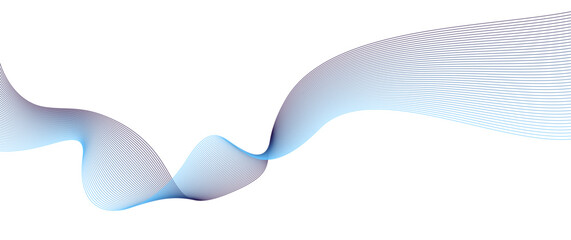 Abstract wave line pattern halftone blue and black gradient isolated on  transparent background. Vector template in motion for invitation, flyer, cover, business banner, prestigious voucher, ads.
