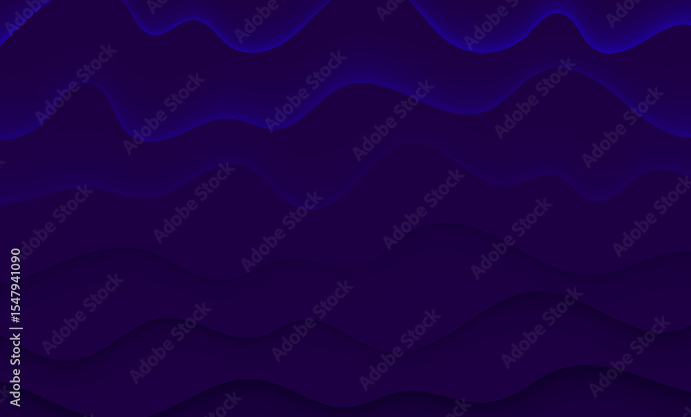 Aufkleber dark purple wavy abstract background with smooth gradient layers