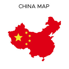 vector map of China isolated on a transparent background	