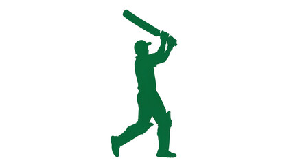 Isolated Cricket Player