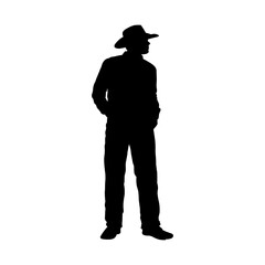 silhouette of a cowboy 