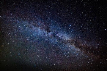 Milky way stars and constellations with a galaxy background.