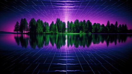 water neon light square