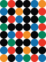 Illustration bauhaus circle art unique design abstract