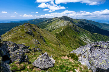 Summer landscape of the Low Tatras, Slovakia.