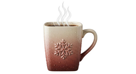 Isolated Coffee Cup with Snowflake