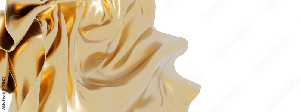 Poster luxury golden fabric texture. abstract background. perfect for design projects.