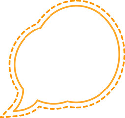 둥글게 처리된 사각형 말풍선 이중 테두리