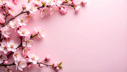 Elegant Card Surrounded by Cherry Blossoms in a Tranquil Setting