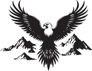 Obraz premium Eagle Mountain Rock Perch Vector bundle