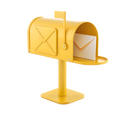 3d mailbox with mail