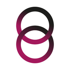 Elegant Overlapping Circles Logo with Gradient Effect