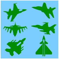Fighter Jet Vector Set 5