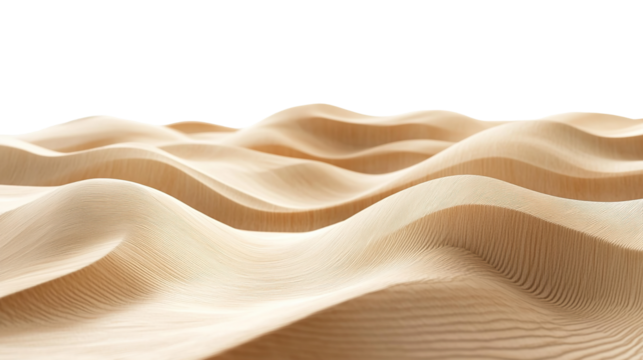 Desert landscape with vast expanse on transparent. PNG