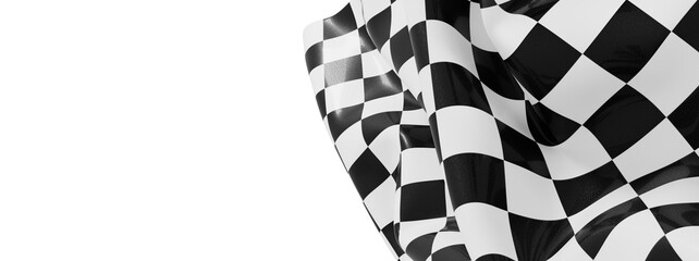 High-quality image of a checkered racing flag. Perfect for sports, racing, and competition themes.